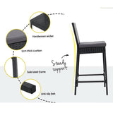 Darrahopens Furniture > Outdoor Gardeon 3 PCS Outdoor Bar Table Stools Set Patio Furniture Dining Chairs Wicker