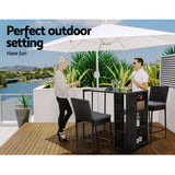 Darrahopens Furniture > Outdoor Gardeon 3 PCS Outdoor Bar Table Stools Set Patio Furniture Dining Chairs Wicker