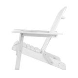 darrahopens Furniture > Outdoor Gardeon 3 Piece Outdoor Adirondack Beach Chair and Table Set - White