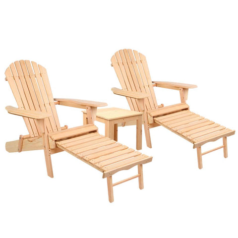 darrahopens Furniture > Outdoor Gardeon 3 Piece Outdoor Beach Chair and Table Set