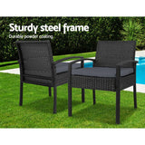 darrahopens Furniture > Outdoor Gardeon 3-piece Outdoor Set - Black