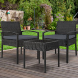 darrahopens Furniture > Outdoor Gardeon 3-piece Outdoor Set - Black