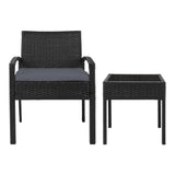 darrahopens Furniture > Outdoor Gardeon 3-piece Outdoor Set - Black
