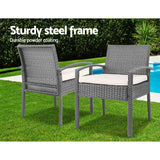 darrahopens Furniture > Outdoor Gardeon 3-piece Outdoor Set - Grey