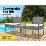 darrahopens Furniture > Outdoor Gardeon 3-piece Outdoor Set - Grey