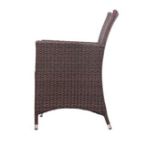 darrahopens Furniture > Outdoor Gardeon 3 Piece Wicker Outdoor Furniture Set - Brown