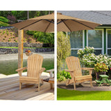 darrahopens Furniture > Outdoor Gardeon 3 Piece Wooden Outdoor Beach Chair and Table Set