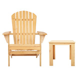 darrahopens Furniture > Outdoor Gardeon 3 Piece Wooden Outdoor Beach Chair and Table Set