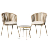 Darrahopens Furniture > Outdoor Gardeon 3PC Outdoor Lounge Setting Bistro Set Table Chairs Patio Furniture