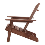 darrahopens Furniture > Outdoor Gardeon 3PC Outdoor Setting Beach Chairs Table Wooden Adirondack Lounge Garden