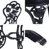 darrahopens Furniture > Outdoor Gardeon 3PC Outdoor Setting Cast Aluminium Bistro Table Chair Patio Black
