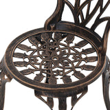 darrahopens Furniture > Outdoor Gardeon 3PC Outdoor Setting Cast Aluminium Bistro Table Chair Patio Bronze