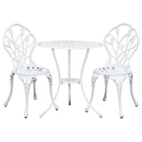 darrahopens Furniture > Outdoor Gardeon 3PC Outdoor Setting Cast Aluminium Bistro Table Chair Patio White