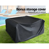Darrahopens Furniture > Outdoor Gardeon 4 PCS Outdoor Furniture Outdoor Lounge Setting Rattan Patio Dining Set