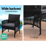 Darrahopens Furniture > Outdoor Gardeon 4 PCS Outdoor Furniture Outdoor Lounge Setting Rattan Patio Dining Set