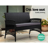 Darrahopens Furniture > Outdoor Gardeon 4 PCS Outdoor Furniture Outdoor Lounge Setting Rattan Patio Dining Set