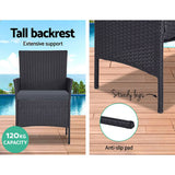 darrahopens Furniture > Outdoor Gardeon 4-piece Outdoor Lounge Setting Wicker Patio Furniture Dining Set Grey