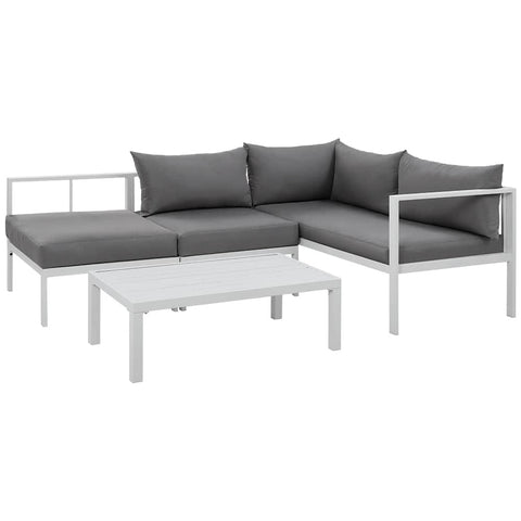 Darrahopens Furniture > Outdoor Gardeon 4-Seater Aluminium Outdoor Sofa Set Lounge Setting Table Chair Furniture