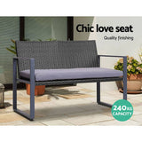 darrahopens Furniture > Outdoor Gardeon 4PC Outdoor Furniture Patio Table Chair Black