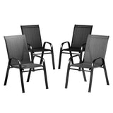 darrahopens Furniture > Outdoor Gardeon 4X Outdoor Stackable Chairs Lounge Chair Bistro Set Patio Furniture