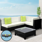darrahopens Furniture > Outdoor Gardeon 5PC Outdoor Furniture Sofa Set Lounge Setting Wicker Couches Garden Patio Pool