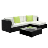 darrahopens Furniture > Outdoor Gardeon 5PC Sofa Set with Storage Cover Outdoor Furniture Wicker