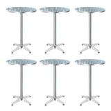 darrahopens Furniture > Outdoor Gardeon 6pcs Outdoor Bar Table Furniture Adjustable Aluminium Cafe Table Round