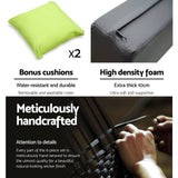 darrahopens Furniture > Outdoor Gardeon 6pcs Outdoor Sofa Lounge Setting Couch Wicker Table Chairs Patio Furniture Black