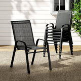 darrahopens Furniture > Outdoor Gardeon 6X Outdoor Stackable Chairs Lounge Chair Bistro Set Patio Furniture