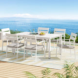Darrahopens Furniture > Outdoor Gardeon 7 Piece Outdoor Dining Set Aluminum Table Chairs 6-seater Lounge Setting