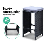 darrahopens Furniture > Outdoor Gardeon 7 Piece Outdoor Dining Table Set - Black