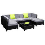 darrahopens Furniture > Outdoor Gardeon 7PC Sofa Set Outdoor Furniture Lounge Setting Wicker Couches Garden Patio Pool