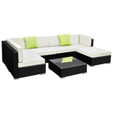 darrahopens Furniture > Outdoor Gardeon 7PC Sofa Set with Storage Cover Outdoor Furniture Wicker