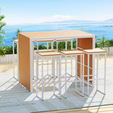 Darrahopens Furniture > Outdoor Gardeon 7PCS Outdoor Bar Set 6 Seaters Chairs Steel Stools Patio Bistro Table