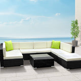 darrahopens Furniture > Outdoor Gardeon 8PC Outdoor Furniture Sofa Set Wicker Garden Patio Pool Lounge