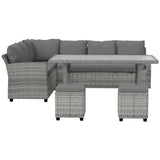 Darrahopens Furniture > Outdoor Gardeon 9-Seater Outdoor Dining Set Patio Furniture Wicker Lounge Table Chairs
