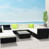 darrahopens Furniture > Outdoor Gardeon 9PC Outdoor Furniture Sofa Set Wicker Garden Patio Pool Lounge