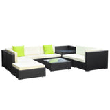 darrahopens Furniture > Outdoor Gardeon 9PC Outdoor Furniture Sofa Set Wicker Garden Patio Pool Lounge