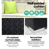 darrahopens Furniture > Outdoor Gardeon 9PC Sofa Set with Storage Cover Outdoor Furniture Wicker