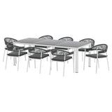 Darrahopens Furniture > Outdoor Gardeon 9PCS Outdoor Dining Set Table Chairs Patio Rope Lounge Setting 8-seater