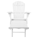 darrahopens Furniture > Outdoor Gardeon Adirondack Beach Chair with Ottoman - White