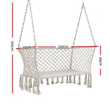 darrahopens Furniture > Outdoor Gardeon Camping Hammock Chair Patio 2 Person Swing Hammocks Double Portable Cream