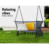 darrahopens Furniture > Outdoor Gardeon Camping Hammock Chair Patio 2 Person Swing Hammocks Double Portable Rope