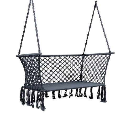 darrahopens Furniture > Outdoor Gardeon Camping Hammock Chair Patio 2 Person Swing Hammocks Double Portable Rope