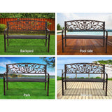 darrahopens Furniture > Outdoor Gardeon Cast Iron Garden Bench - Bronze