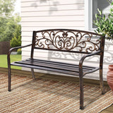 darrahopens Furniture > Outdoor Gardeon Cast Iron Garden Bench - Bronze