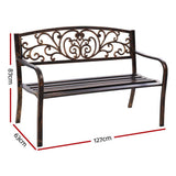 darrahopens Furniture > Outdoor Gardeon Cast Iron Garden Bench - Bronze