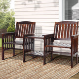 darrahopens Furniture > Outdoor Gardeon Garden Bench Chair Table Loveseat Wooden Outdoor Furniture Patio Park Charcoal Brown