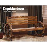 darrahopens Furniture > Outdoor Gardeon Garden Bench Wooden Wagon Chair 3 Seat Outdoor Furniture Backyard Lounge