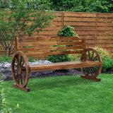 darrahopens Furniture > Outdoor Gardeon Garden Bench Wooden Wagon Chair 3 Seat Outdoor Furniture Backyard Lounge